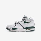 Nike Air Flight 89 Basketball Sneaker White Wolf Grey Green